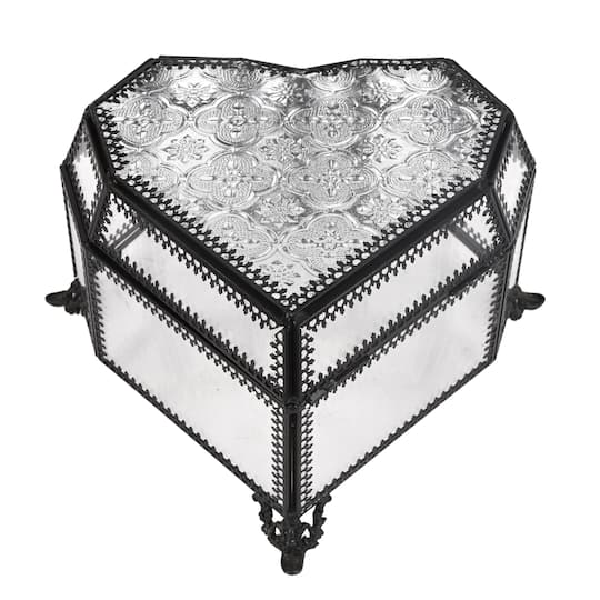8.5" Glass Heart Terrarium by Ashland®